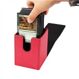 Caja de cartas coleccionables de juego de mesa sólida con tapa de cubierta de cuero